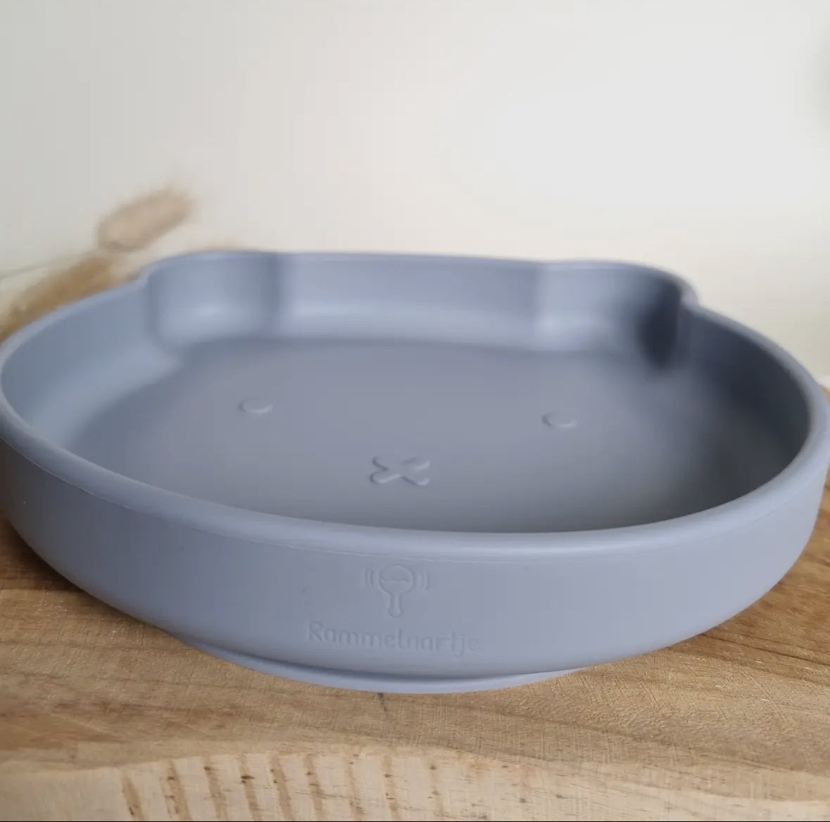 Assiette en silicone en forme d'ours -
Bleu gris