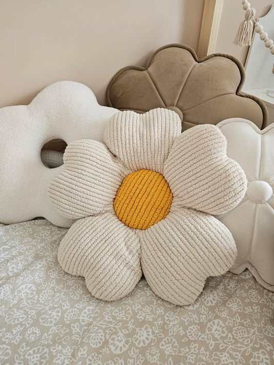 Coussin fleur blanche