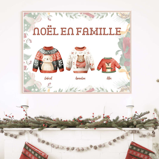 Affiche pulls de Noël