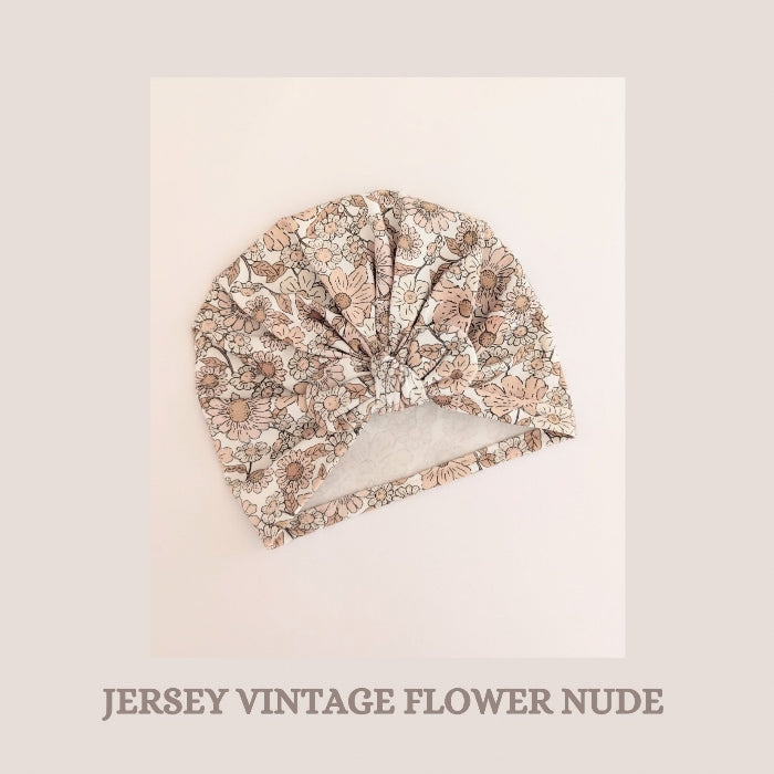 TURBAN JERSEY VINTAGE FLOWERS