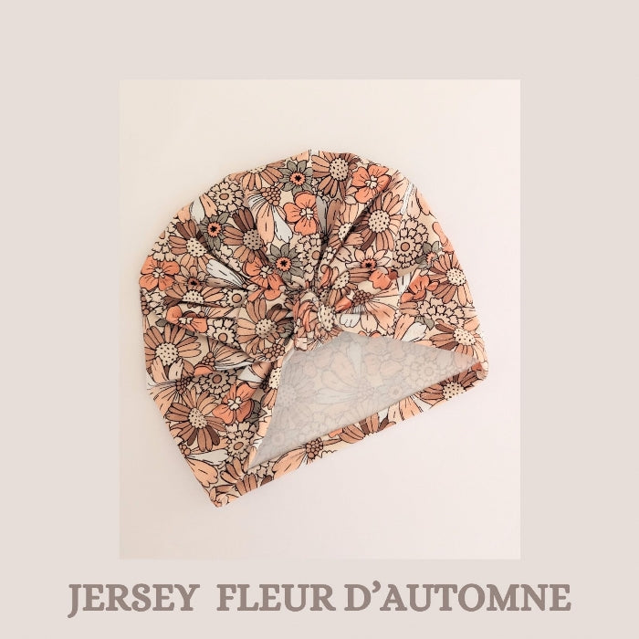 TURBAN JERSEY FLEUR D'AUTOMNE